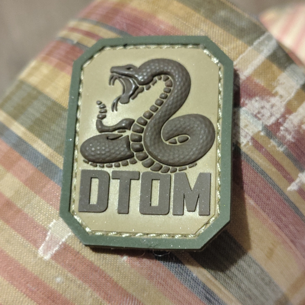 DTOM Snake Emblem Patch - Tan and Green